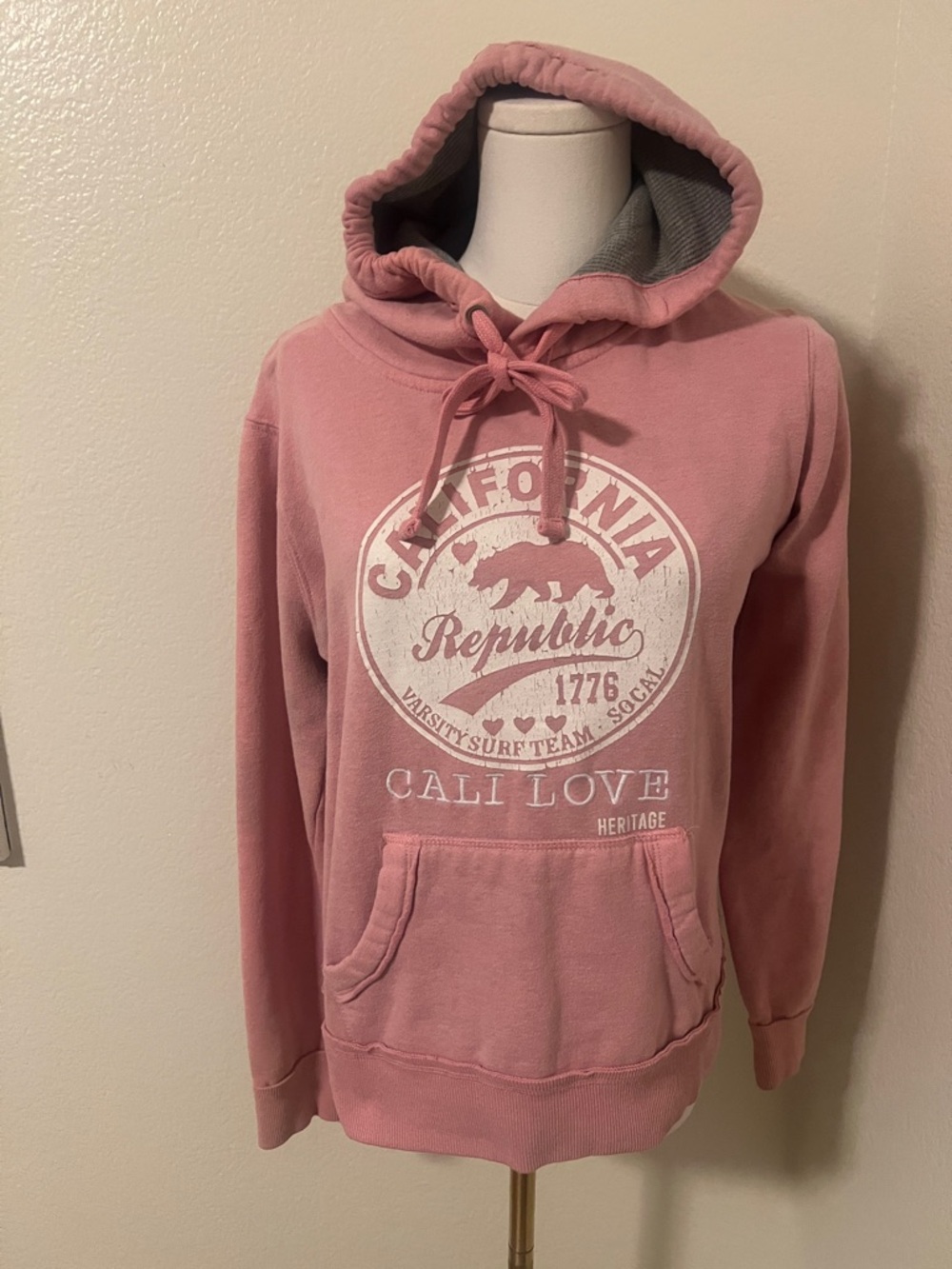 Women's Pink Graphic Hoodie Sweatshirt - Casual Pullover